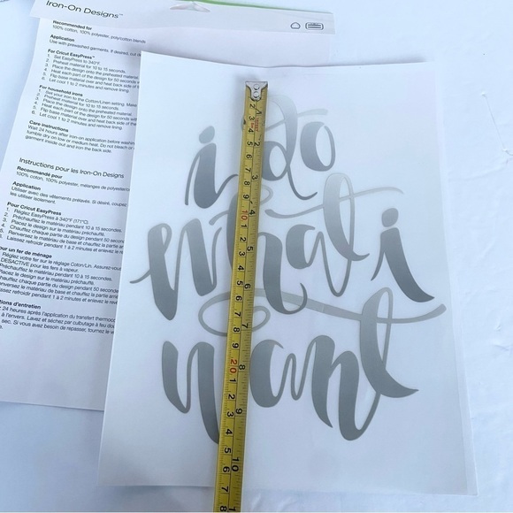 Cricut Iron On Designs- I Do What I Want For T-shirts, baby bodysuits, tote bags - Picture 9 of 11